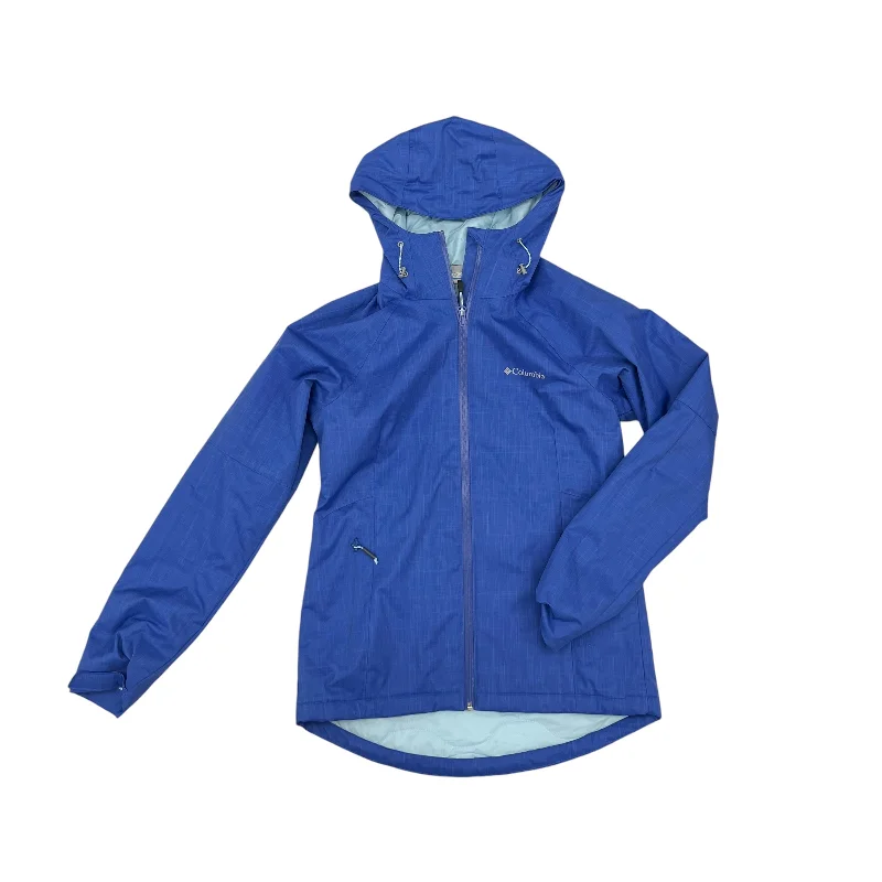 Coat Raincoat By Columbia In Blue, Size:S