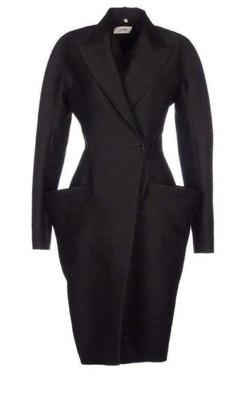 Hourglass Style Black Trench Coat