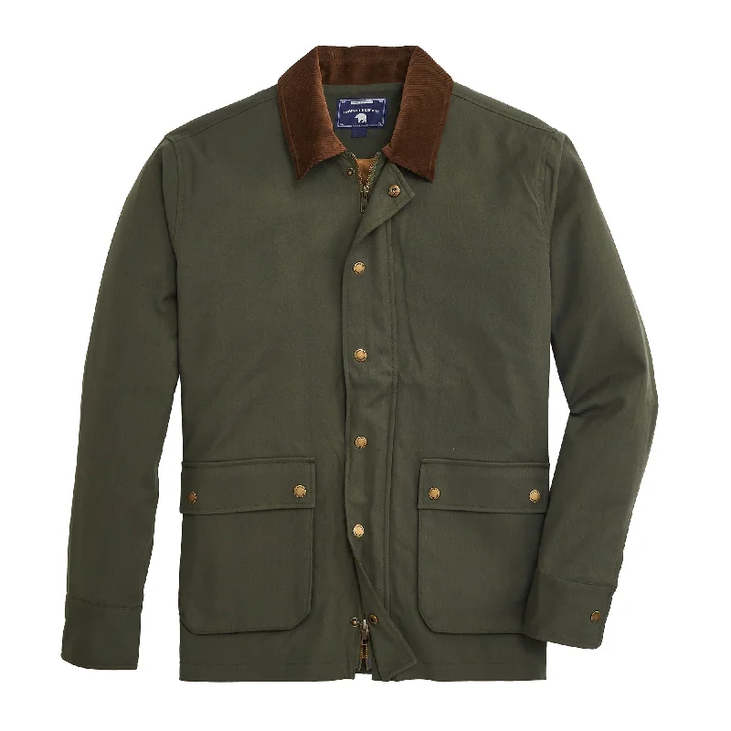 Red Hills Stretch Canvas Coat - Olive