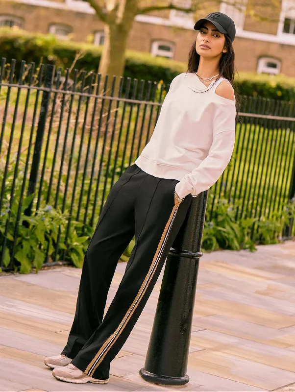 Marjorie LENZING™ ECOVERO™ Trousers | Black & Camel