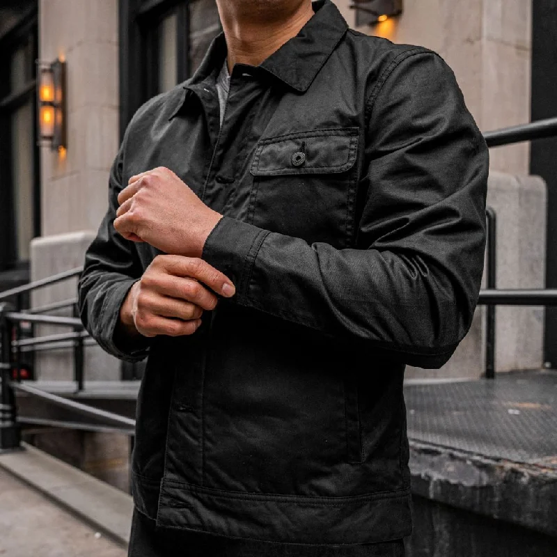 Waxed Canvas Field Jacket | Black