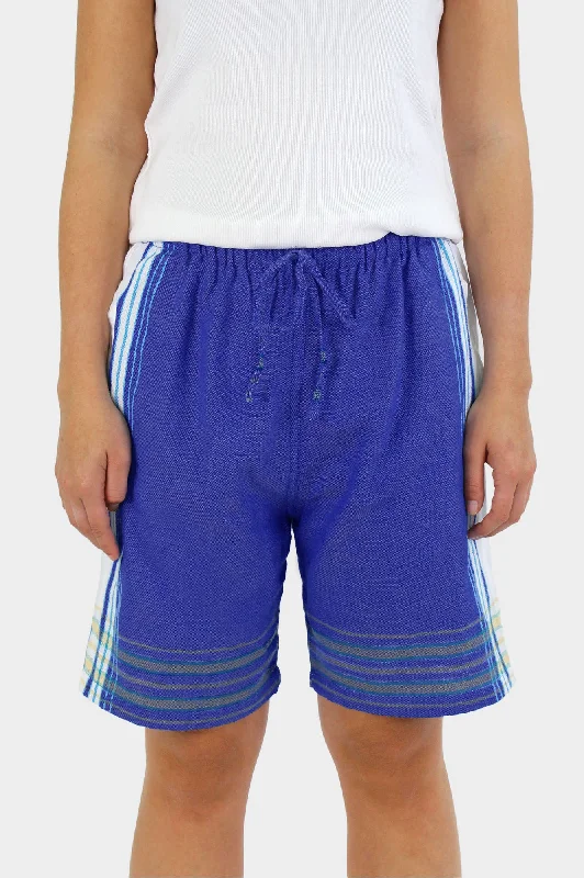 Unisex Kikoy Shorts | Cobalt Blue/Blue