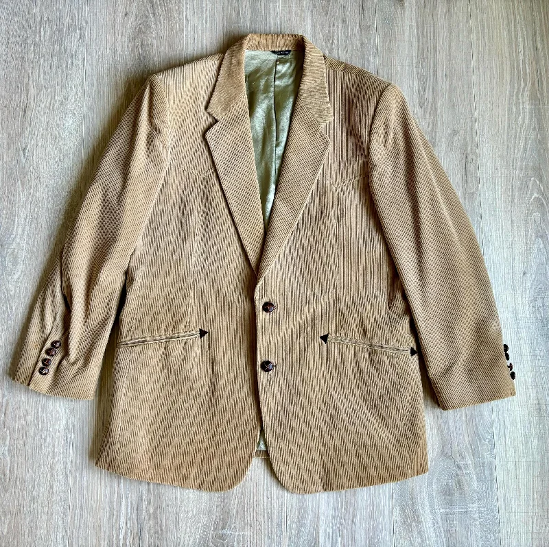 Med/Lrg - Vintage 70s Joe Namath Corduroy Western Sport Coat