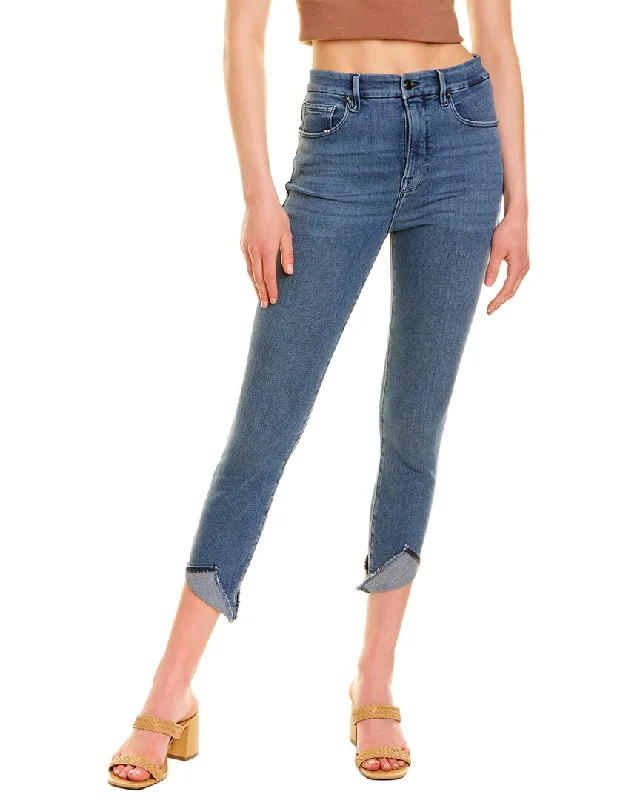 GOOD AMERICAN Good Waist Blue Crop Jean