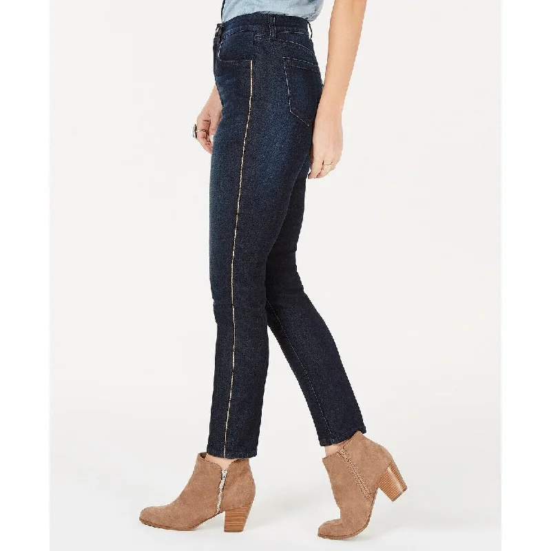 Style & Co Women's Chain-Link Skinny Jeans Athena Size 4" - Blue