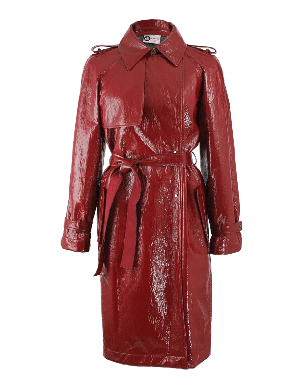 Coated-Cotton Belted Trench