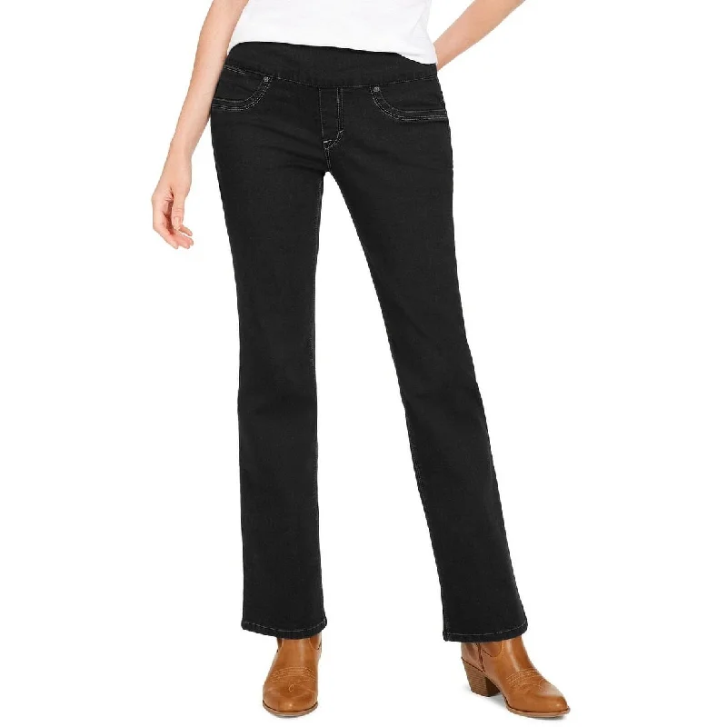 Style & Co Women's Ella Pull-On Bootcut Jeans Black Size Extra Large