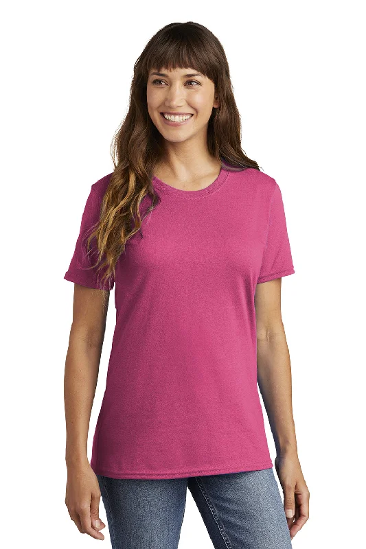 Port & Company Womens Core Short Sleeve Crewneck T-Shirt - Sangria Pink