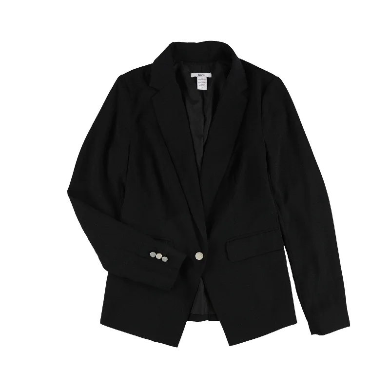 Bar Iii Womens Notched Collar One Button Blazer Jacket