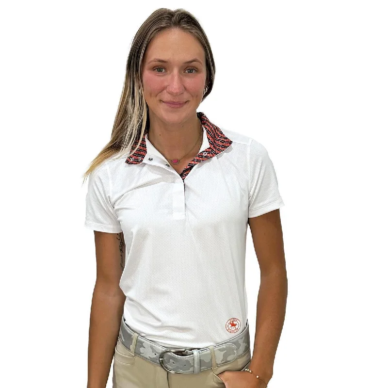 Essex Classics Ladies "Spurs & Straps" Talent Yarn Straight Collar Short Sleeve Show Shirt