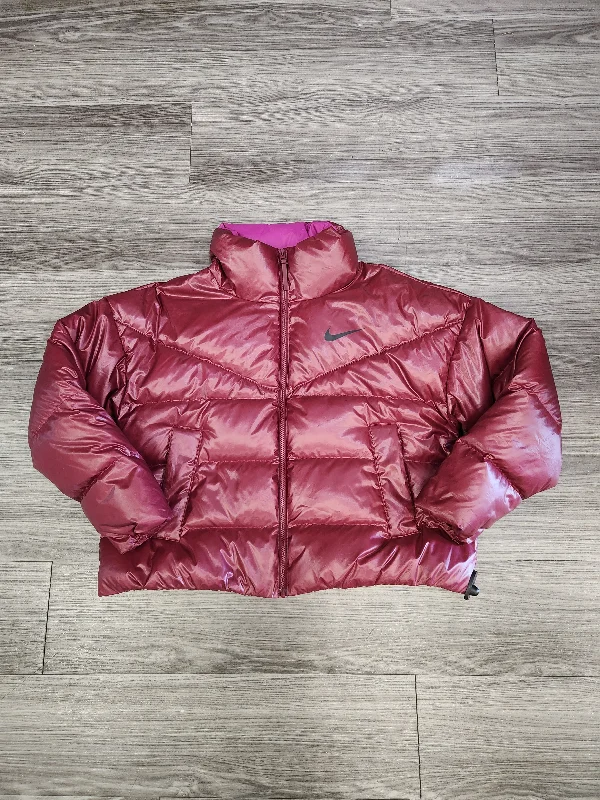 Coat Puffer & Quilted By Nike In Red, Size: M