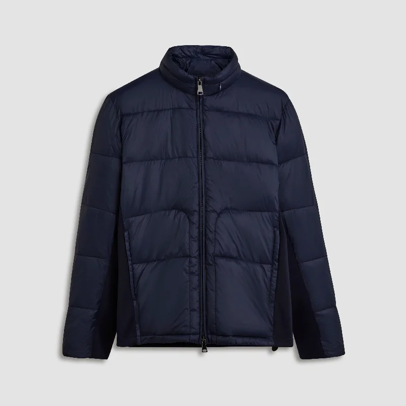 Quilted Bomber Jacket with Stow-Away Hood