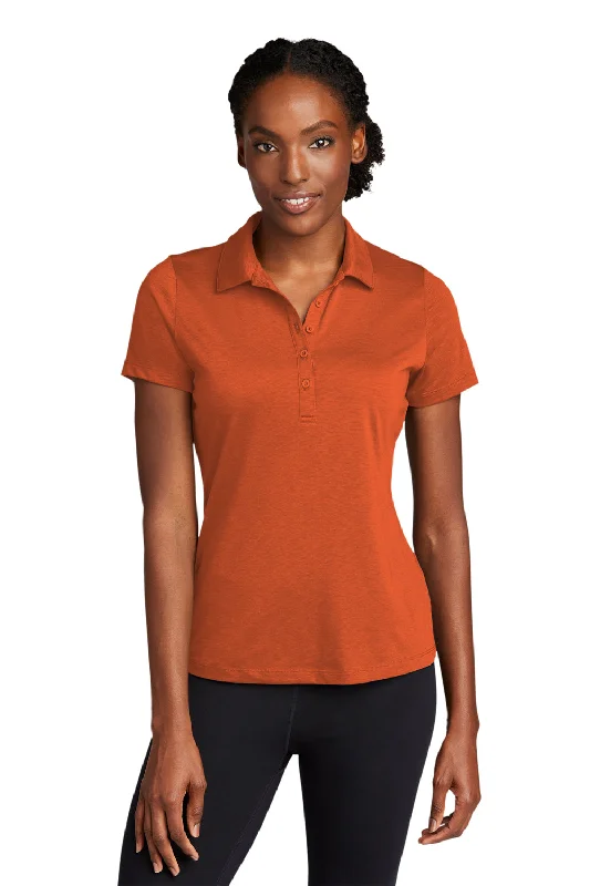 Sport-Tek Womens Strive Moisture Wicking Short Sleeve Polo Shirt - Texas Orange