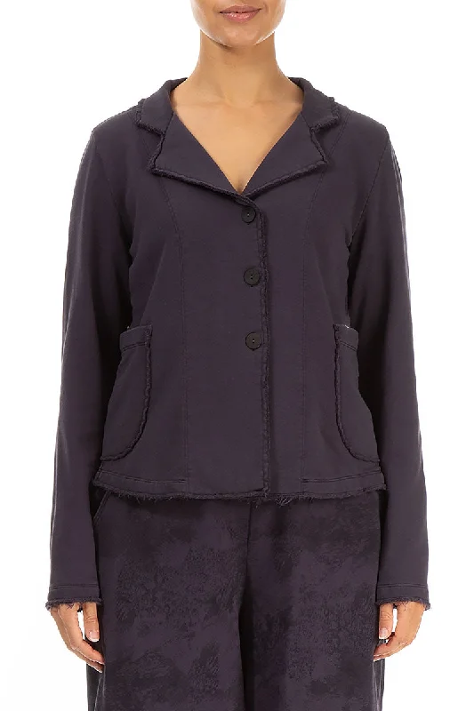 Collar Vintage Violet Cotton Jacket