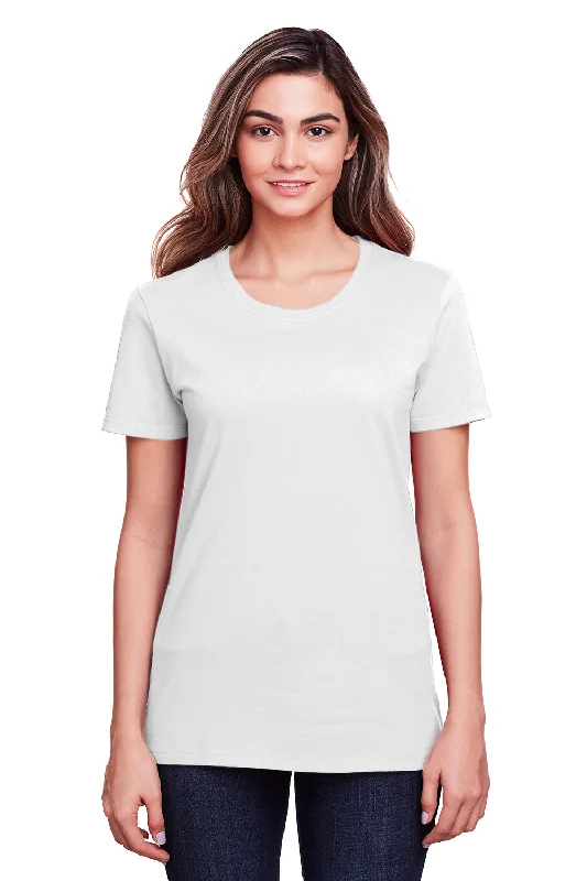 Fruit Of The Loom Womens Iconic Short Sleeve Crewneck T-Shirt - White - Closeout