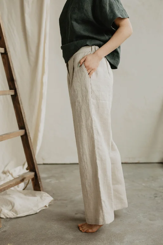 Vilte Women's Linen Pants | Multiple Colours