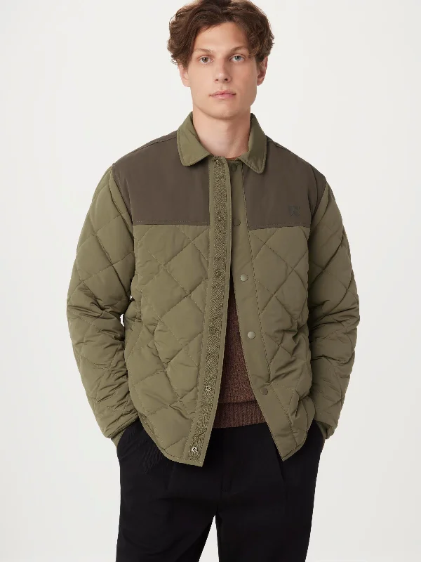 The Skyline Collared Jacket in Green