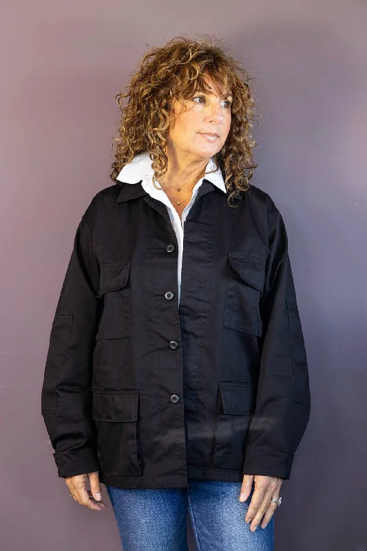 Black Long Cotton Jacket