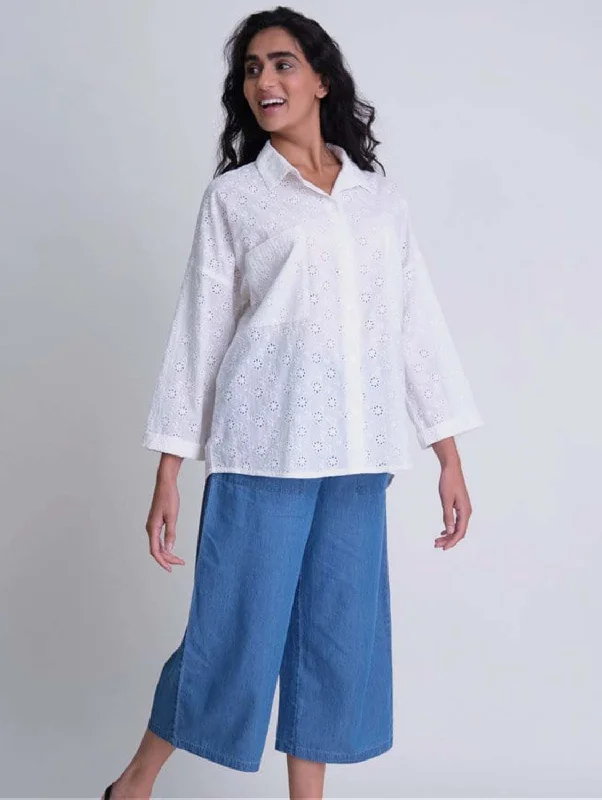 Carrie Organic Cotton Culottes | Denim