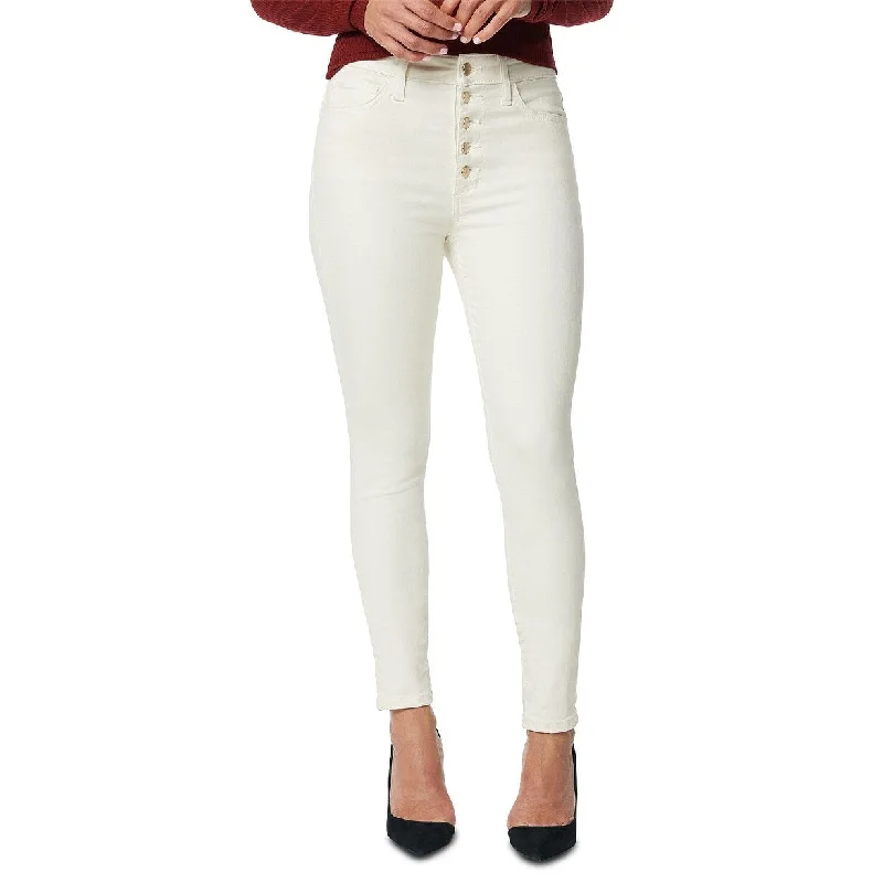 Joe's Women's Jeans Button-Fly High-Rise Skinny Jeans White Size 32