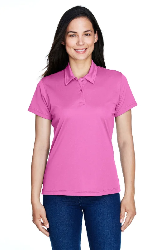 Team 365 Womens Command Performance Moisture Wicking Short Sleeve Polo Shirt - Charity Pink