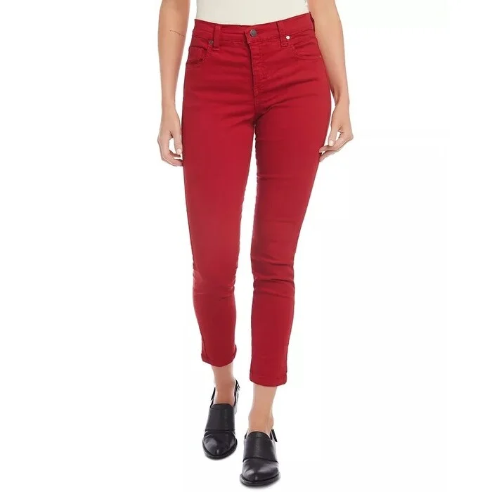 Karen Kane Women's Zuma Cropped Jeans Red Size 6