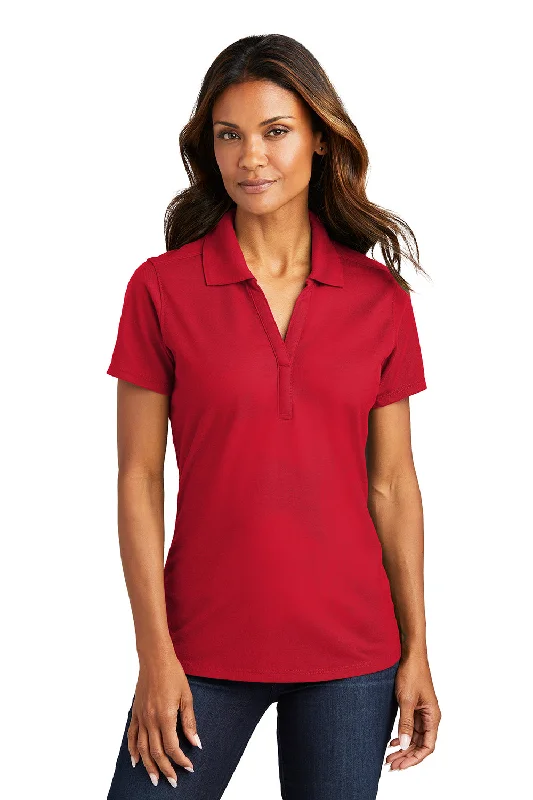 Port Authority Womens EZPerformance Moisture Wicking Short Sleeve Polo Shirt - Apple Red