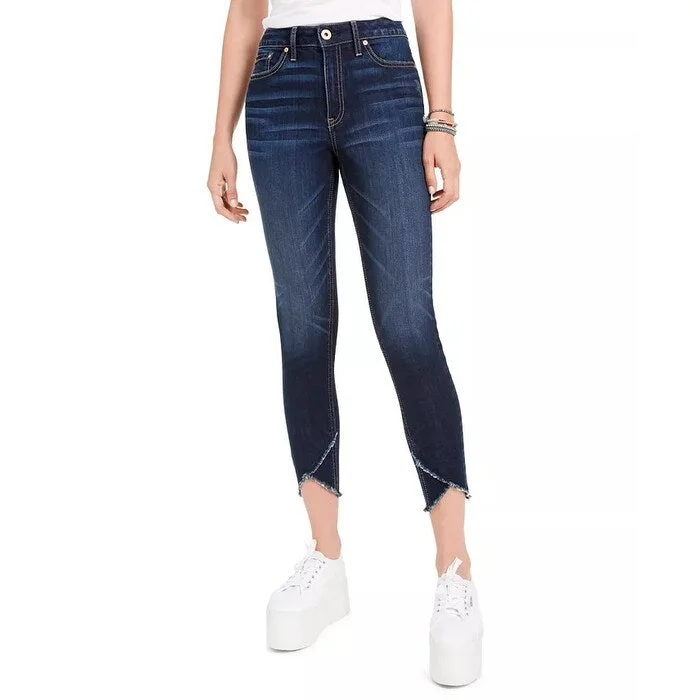 American Rag Juniors' High-Rise Raw-Edge Skinny Jeans Blue Size 9