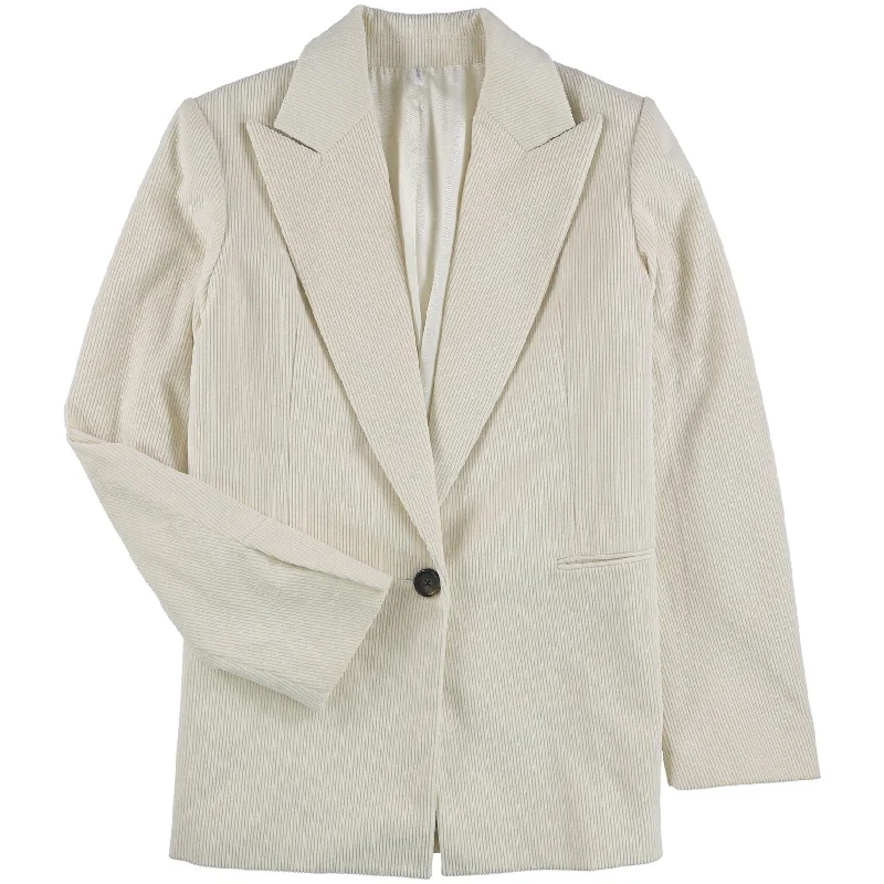 Helmut Lang Womens Corduroy One Button Blazer Jacket, Beige, 10