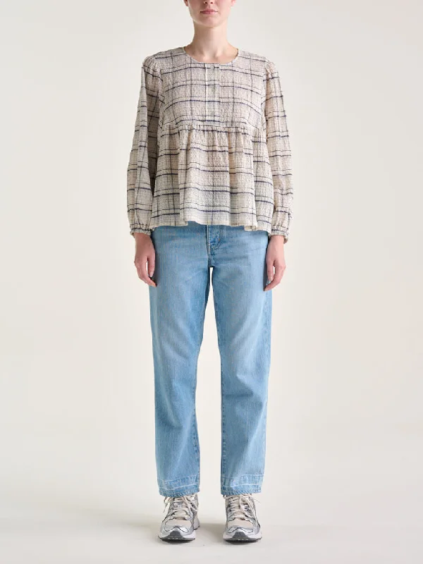 Bellerose Joao Blouse in Check Blue