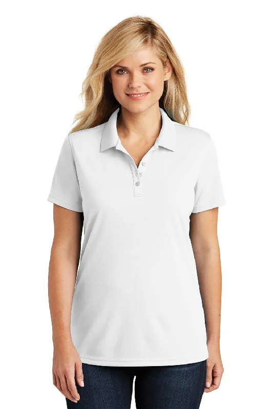 Port Authority Womens Dry Zone Moisture Wicking Short Sleeve Polo Shirt - White