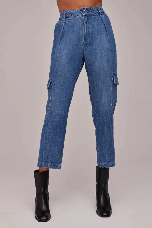 Londyn Cargo Trouser In Vintage Streaky Wash