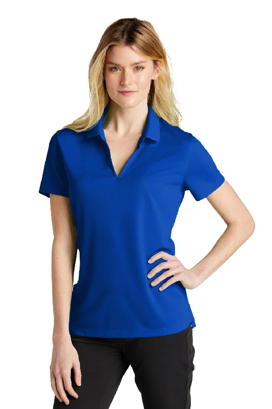 Nike Womens Dri-Fit Moisture Wicking Micro Pique 2.0 Short Sleeve Polo Shirt - Game Royal Blue