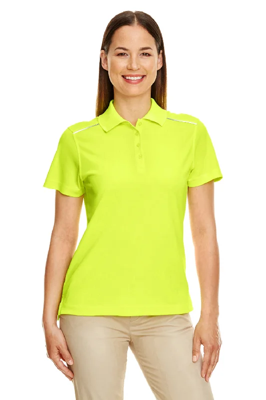 Core 365 Womens Radiant Performance Moisture Wicking Short Sleeve Polo Shirt - Safety Yellow