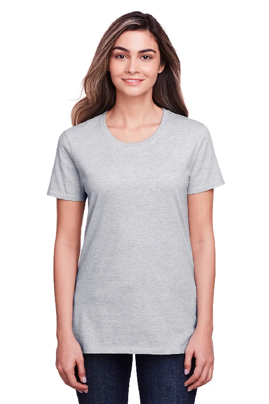 Fruit Of The Loom Womens Iconic Short Sleeve Crewneck T-Shirt - Heather Grey - Closeout