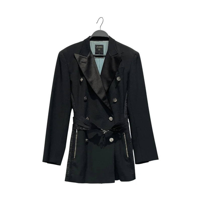 Jean Paul GAULTIER FEMME/Tailored Jkt/42/Wool/BLK/SUSPENDER BONDAGE STRAPS