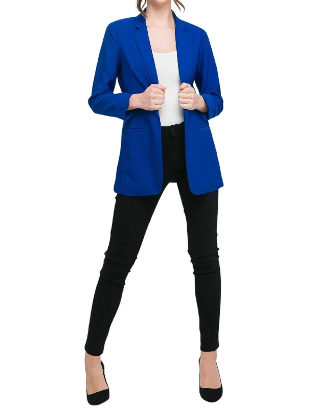 Walk The Walk Blazer In Royal Blue