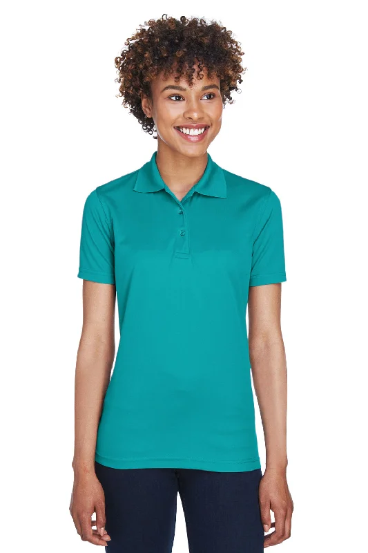 UltraClub Womens Cool & Dry Moisture Wicking Short Sleeve Polo Shirt - Jade Green