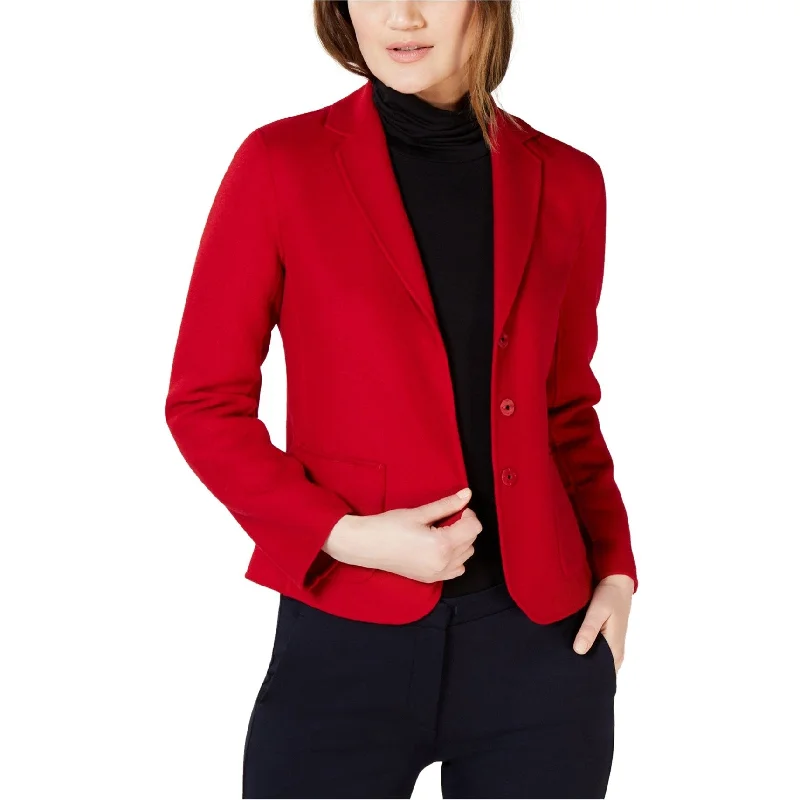 MaxMara Womens Veranda Wool Three Button Blazer Jacket, Red, 6