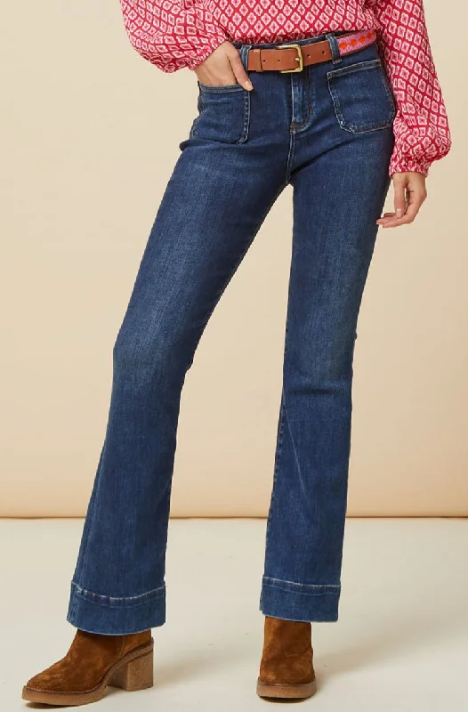 Kick Flare Jeans | Mid Denim