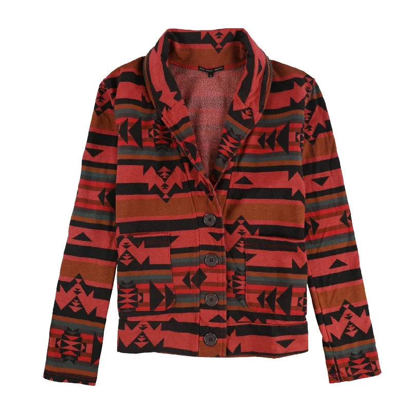 Truly Madly Deeply Womens Southwestern Four Button Blazer Jacket