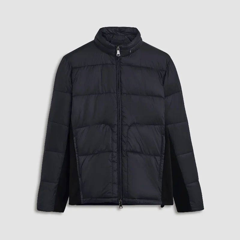 Quilted Bomber Jacket with Stow-Away Hood