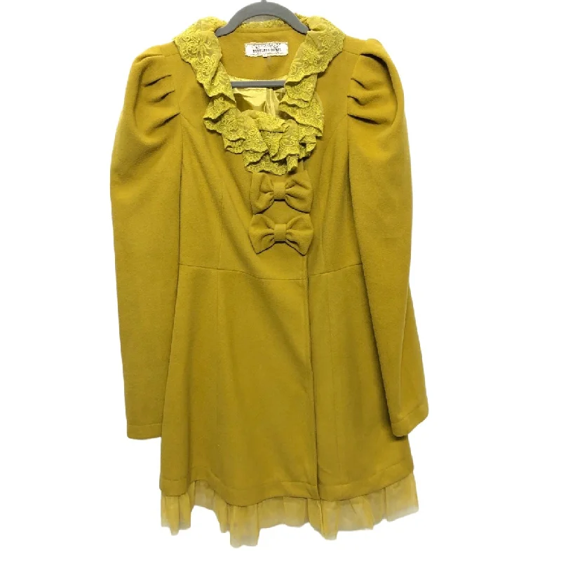 Coat Wool By Clothes Mentor In Yellow, Size: L