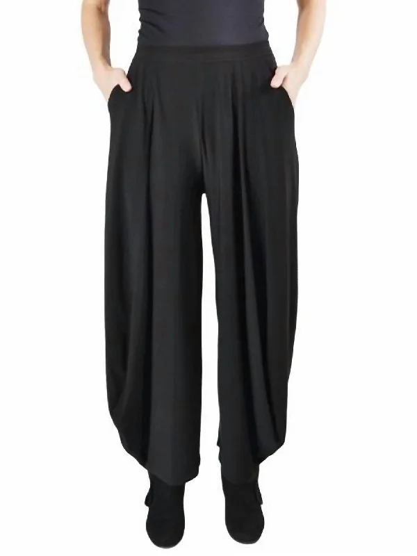 Stacy Ankle Pant In Black Yarn Dye