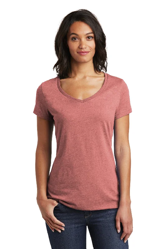 District Womens Very Important Short Sleeve V-Neck T-Shirt - Blush Frost