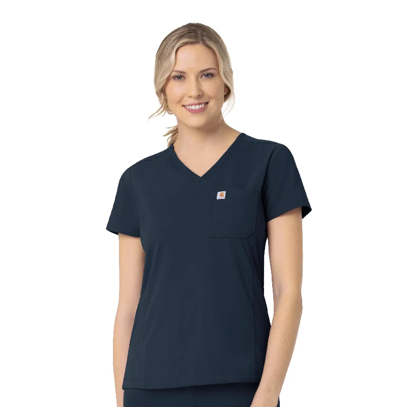 Carhartt Rugged Flex Peak Women's Tuck-In Scrub Top - Navy