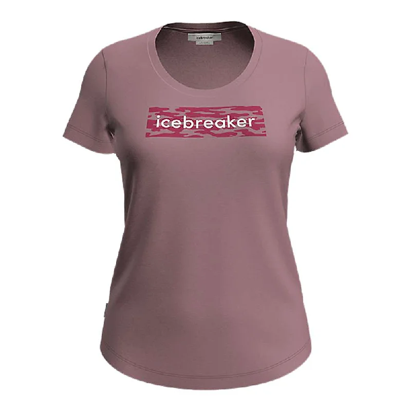 Icebreaker Womens Merino 150 Tech Lite II Logo Camo SS Tee