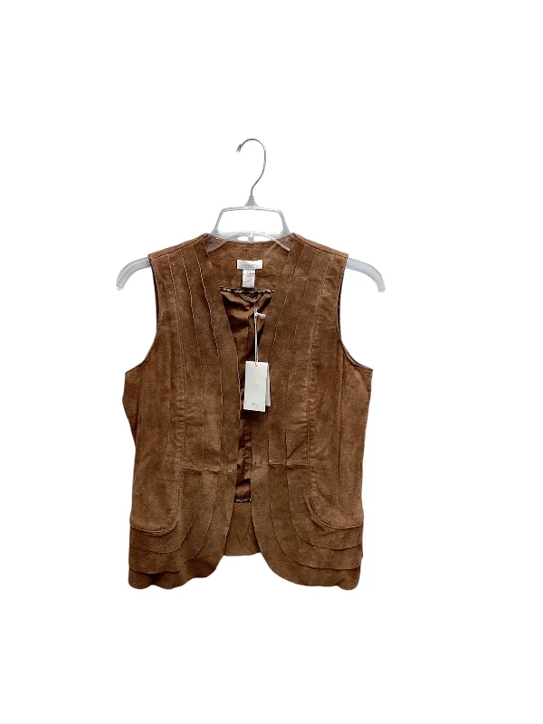 NWT Chicos Women's Vest Brown 0=4