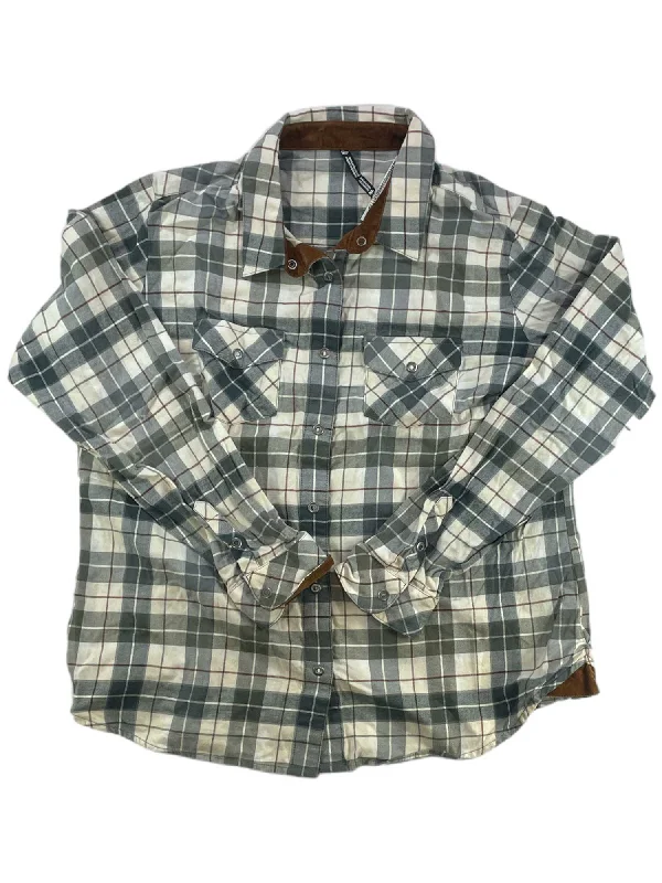 Womens Tess Flannel Long Sleeve Button Up Shirt