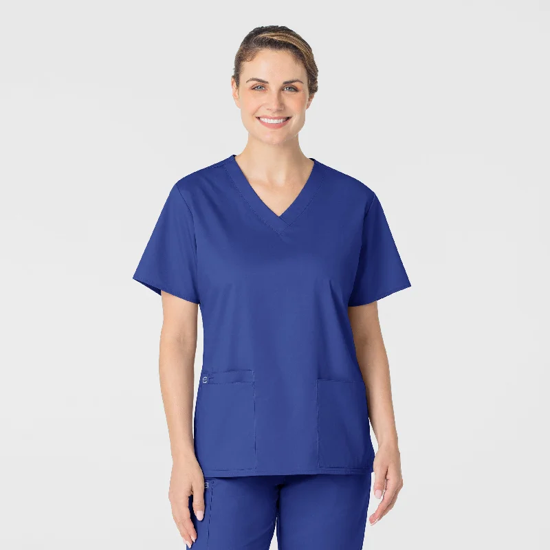 WonderWORK Women's V-Neck Scrub Top - Galaxy Blue